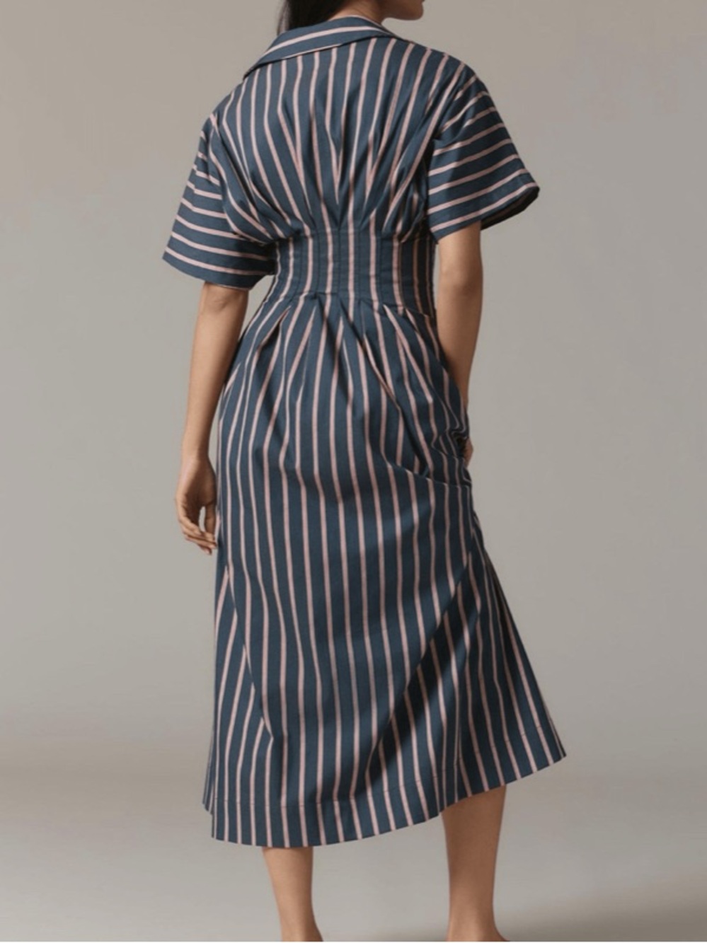 Anthropologie The Tobie Button-Front Pleated Shirt Dress - Picture 3 of 3